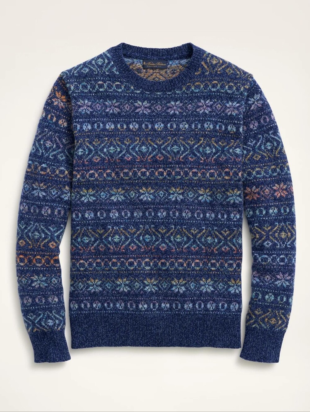 Brooks Brothers Merino Wool Space-Dyed Fair Isle Sweater